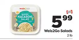Weis Markets Weis2Go Salads offer