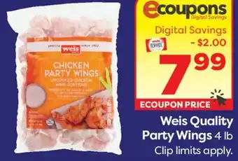 Weis Markets Weis Quality Party Wings offer