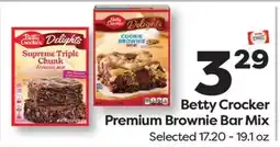 Weis Markets Betty Crocker Premium Brownie Bar Mix offer