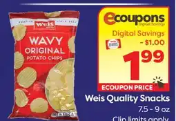 Weis Markets Weis Quality Snacks offer