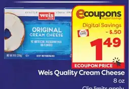 Weis Markets Weis Quality Cream Cheese offer