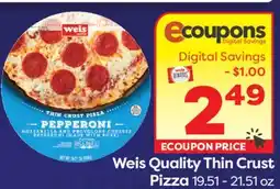 Weis Markets Weis Quality Thin Crust Pizza offer
