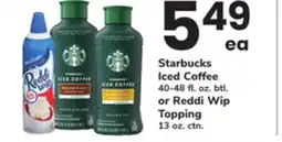 ACME Starbucks Iced Coffee 40-48 fl. oz. btl. or Reddi Wip Topping 13 oz. ctn offer