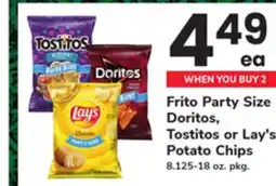 ACME Frito Party Size Doritos, Tostitos or Lay's Potato Chips offer