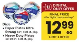 ACME Dixie Paper Plates Ultra Strong 10, 100 ct. pkg. Heavy Duty Plates 10 1/16, 150 ct. pkg offer