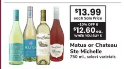 ACME Matua or Chateau Ste Michelle offer