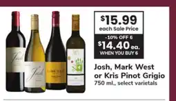 ACME Josh, Mark West or Kris Pinot Grigio offer