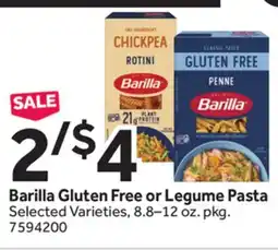 Stop&Shop Barilla Gluten Free or Legume Pasta offer
