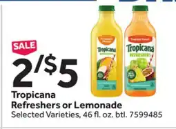 Stop&Shop Tropicana Refreshers or Lemonade offer