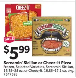 Stop&Shop Screamin' Sicilian or Cheez-It Pizza offer