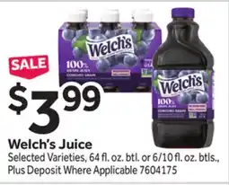 Stop&Shop Welch's Juice offer