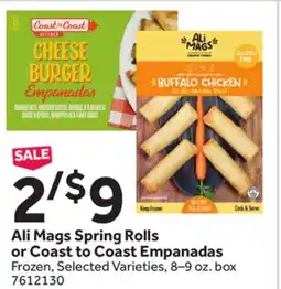 Stop&Shop Ali Mags Spring Rolls or Coast to Coast Empanadas offer
