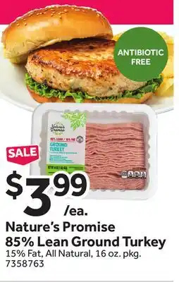 Stop&Shop Nature's Promise 85% Lean Ground Turkey offer