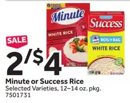 Stop&Shop Minute or Success Rice offer