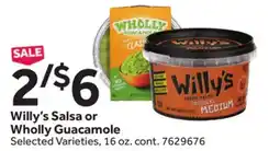 Stop&Shop Willy's Salsa or Wholly Guacamole offer