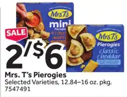 Stop&Shop Mrs. T's Pierogies offer
