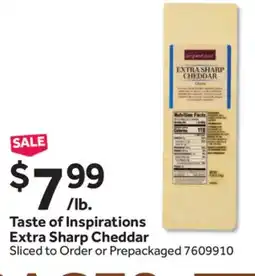 Stop&Shop Taste of Inspirations Extra Sharp Cheddar offer
