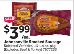 Stop&Shop Johnsonville Smoked Sausage offer