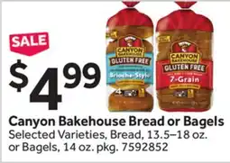 Stop&Shop Canyon Bakehouse Bread or Bagels offer