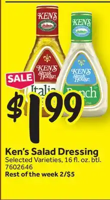 Stop&Shop Ken's Salad Dressing offer