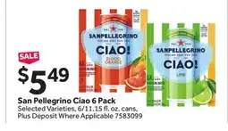Stop&Shop San Pellegrino Ciao offer