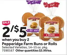 Stop&Shop Pepperidge Farm Buns or Rolls offer