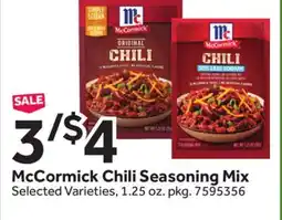 Stop&Shop McCormick Chili Seasoning Mix offer