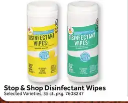 Stop&Shop Stop & Shop Disinfectant Wipes offer