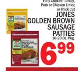 C Town JONES GOLDEN BROWN SAUSAGE PATTIES offer