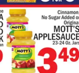C Town MOTT'S APPLESAUCE offer