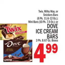 C Town DOVE ICE CREAM BARS 3 Pk. 8.67 Oz. Boxes offer