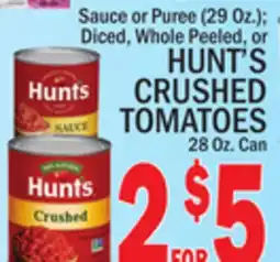 C Town HUNT'S CRUSHED TOMATOES 28 Oz. Can offer