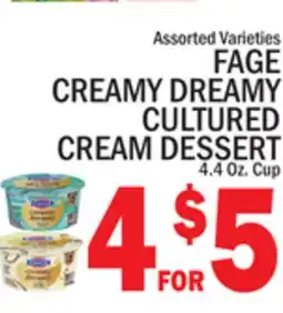 C Town FAGE CREAMY DREAMY CULTURED CREAM DESSERT offer