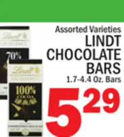 C Town LINDT CHOCOLATE BARS offer