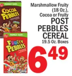 C Town POST PEBBLES CEREAL 19.5 Oz. Boxes offer