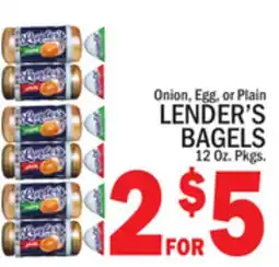 C Town LENDER'S BAGELS offer