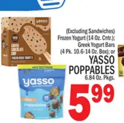 C Town YASSO POPPABLES 6.84 Oz. Pkgs offer