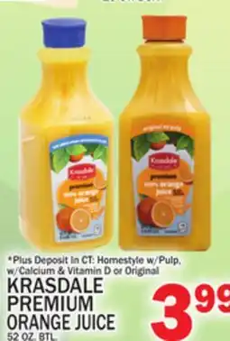 C Town KRASDALE PREMIUM ORANGE JUICE offer