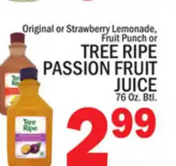 C Town TREE RIPE PASSION FRUIT JUICE offer