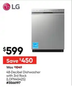 Lowe's 48-Decibel Dishwasher with 3rd Rack offer