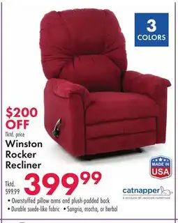 Boscov's Winston Rocker Recliner offer
