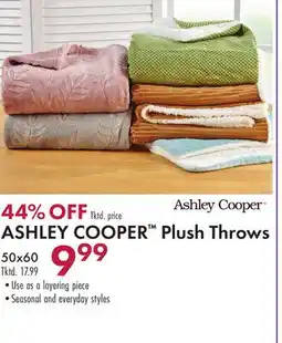 Boscov's ASHLEY COOPER Plush Throws offer