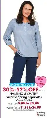 Boscov's HASTING & SMITH Favorite Spring Separates Womens & Petites offer