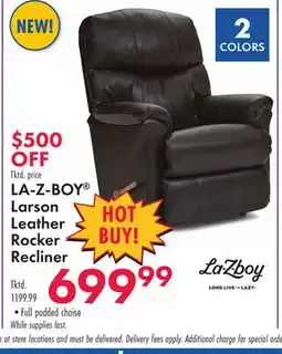 Boscov's LA-Z-BOY Larson Leather Rocker Recliner offer
