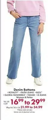 Boscov's Denim Bottoms offer