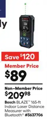 Lowe's BLAZE 165-ft Indoor Laser Distance Measurer with Bluetooth offer