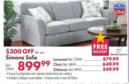 Boscov's Simone Sofa offer