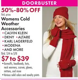 Boscov's Womens Cold Weather Accessories offer
