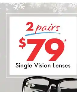 Boscov's Single Vision Lenses offer