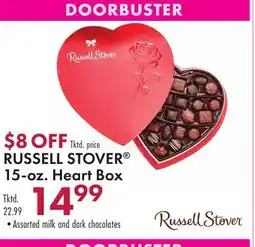Boscov's RUSSELL STOVER 15-oz. Heart Box offer